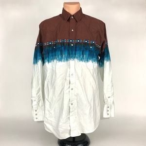 Cumberland Outfitters Pearl Snap Western Shirt LG